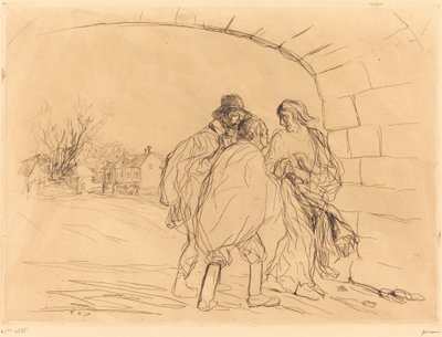 Kemerin Altındaki Buluşma (ilk levha) by Jean Louis Forain