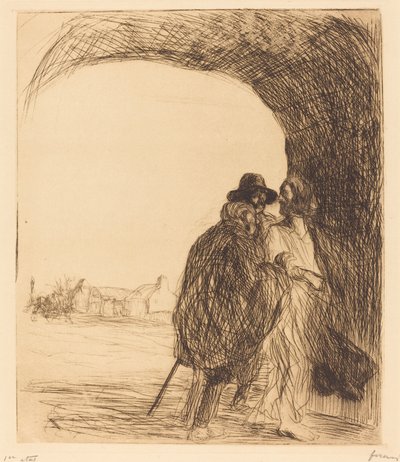 Kemerin Altındaki Buluşma (üçüncü levha) by Jean Louis Forain