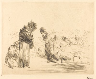 Kutsal Ayin öncesi Mucize (dördüncü levha) by Jean Louis Forain