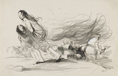 "Her Şeyi Yakıyorlar - Geri Çekilmek üzere olmalılar" by Jean Louis Forain