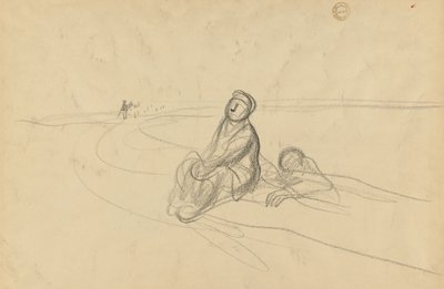 Bir Yolda İki Figür, c. 1919. by Jean Louis Forain