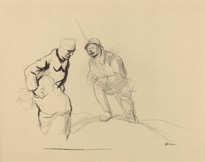 iki asker by Jean Louis Forain