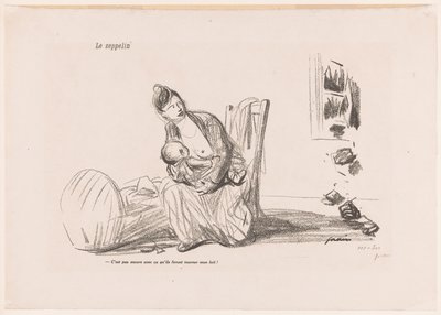 Pencereler kırılırken emziren kadın Le zeppelin (nesnedeki başlık) by Jean Louis Forain