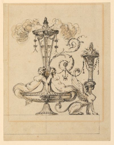 Dekoratif Arabesk İçin Tasarım by Jean Louis Prieur the Younger
