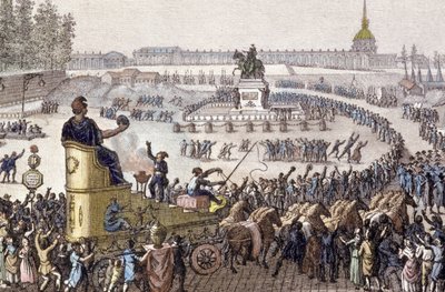 15 Nisan'da Paris'te 1. Özgürlük kutlaması by Jean Louis the Younger Prieur