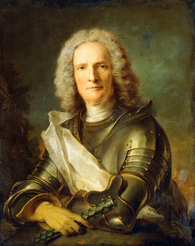 Fransa Mareşalinin portresi, muhtemelen Chretien-Louis de Montmorency-Luxembourg by Jean Marc Nattier