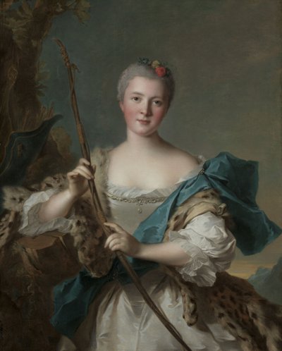 Diana Olarak Bir Kadının Portresi, 1752 by Jean Marc Nattier
