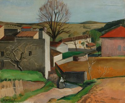 Fransız Köyü (tuval üzerine yağlıboya) by Jean Marchand
