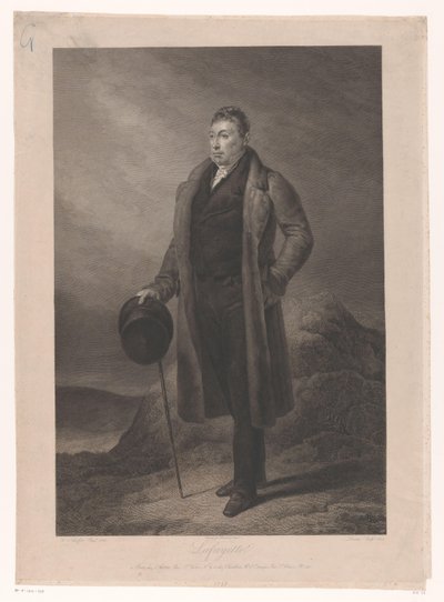 Gilbert du Motier'in portresi, Marquis de la Fayette Lafayette (nesne üzerindeki başlık) by Jean Marie Leroux