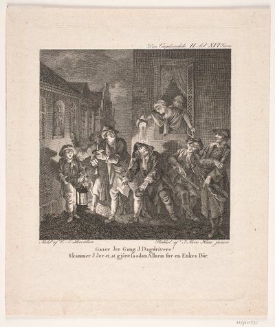 Vægelsindede için İllüstrasyon. II. Perde, XVI. sahne by Jean Meno Haas
