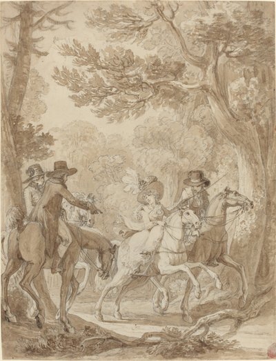 Bayan ve Beyler Parkta Binme by Jean Michel Moreau