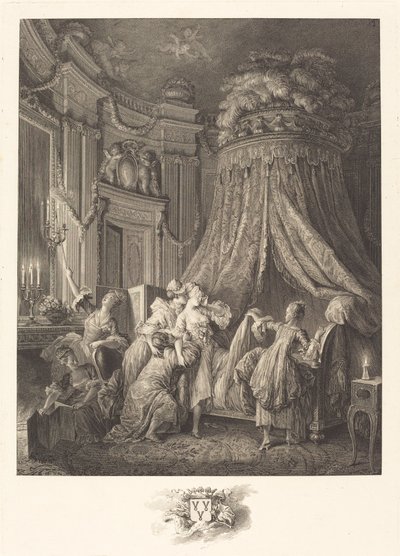 gelinin yatağı by Jean Michel Moreau and Jean Baptiste Blaise Simonet after Pierre Antoine Baudouin