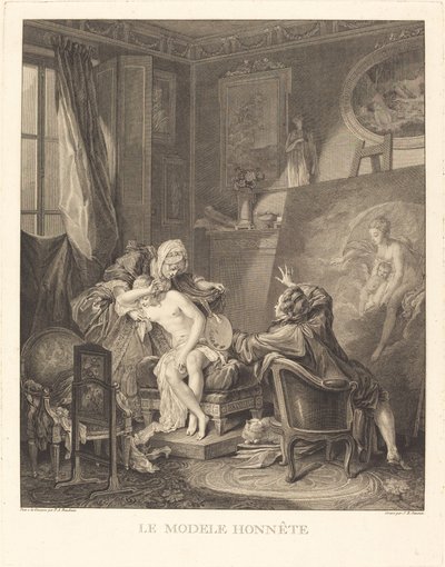 dürüst model by Jean Michel Moreau and Jean Baptiste Blaise Simonet after Pierre Antoine Baudouin