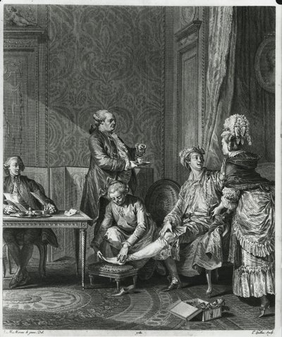 Levee, Louis Michel Halbou (1730-c.1809) 1781 tarafından oyulmuş by Jean Michel the Younger Moreau