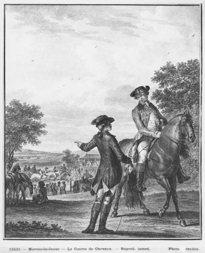 Heinrich Guttenberg (1749-1818) tarafından oyulmuş at yarışı, c.1777 by Jean Michel the Younger Moreau