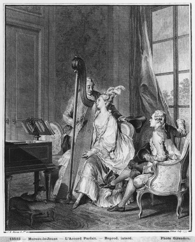 Isidore Stanislas Helman (1749-1809) 1777 tarafından kazınmış mükemmel akor by Jean Michel the Younger Moreau