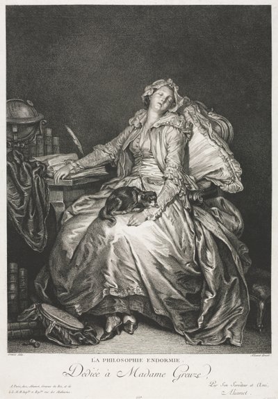 Madam Greuze Uyuyor by Jean Michel the Younger Moreau