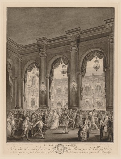 Maskeli Balo, 1782. by Jean Michel the Younger Moreau