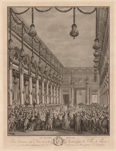 Kraliyet Ziyafeti by Jean Michel the Younger Moreau