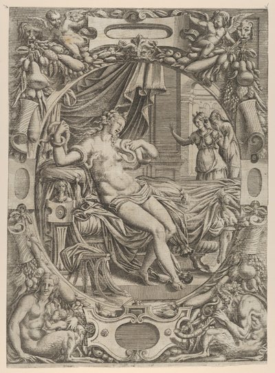 Bir Asp Tarafından Isıran Kleopatra, 1535-55. by Jean Mignon