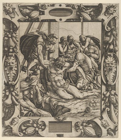 Haç Biriktirme, ca. 1544. by Jean Mignon