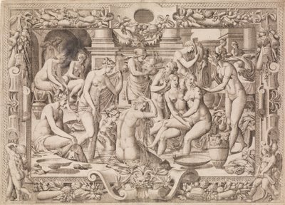 Kadınların Yıkanması, 1535-55. by Jean Mignon