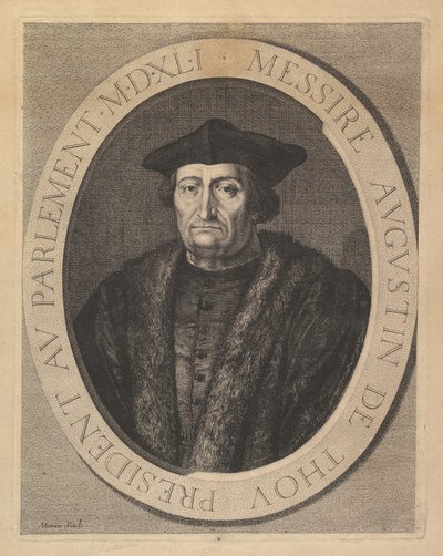 Augustin de Thou, Parlamento Başkanı. by Jean Morin