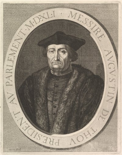 Augustin de Thou, Parlamento Başkanı. by Jean Morin
