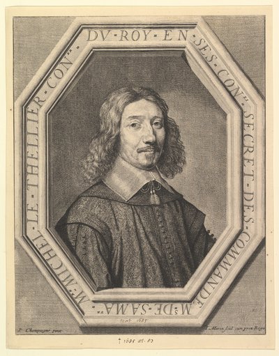 Michel Le Tellier, kralın danışmanı, 1620-50. by Jean Morin