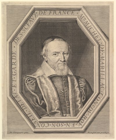 Michel de Marillac, Devlet Danışmanı ve Mühürlerin Bekçisi, 17. yüzyıl. by Jean Morin
