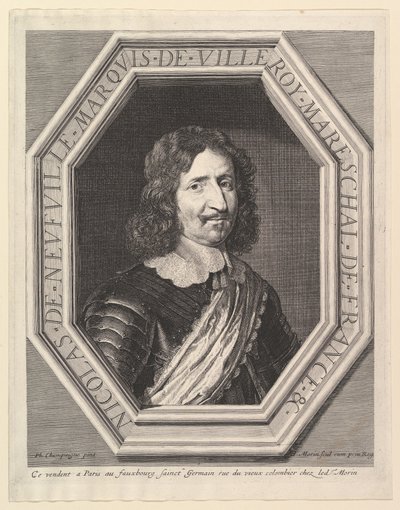 Nicolas de Neuville, Marquis de Villeroy. by Jean Morin