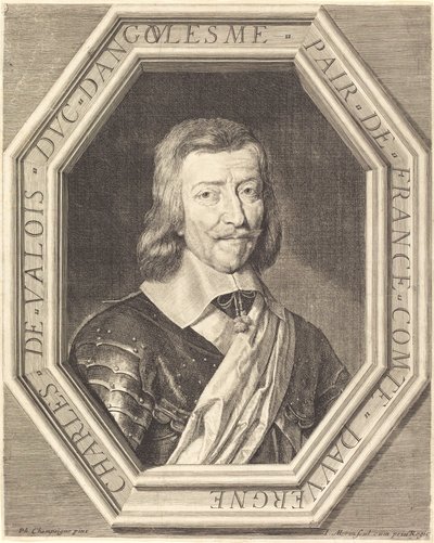 Charles de Valois, Angouleme Dükü by Jean Morin after Philippe de Champaigne