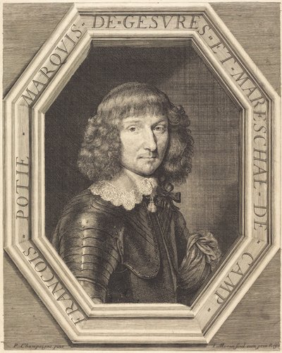 François Potier, Gesvres Markisi by Jean Morin after Philippe de Champaigne