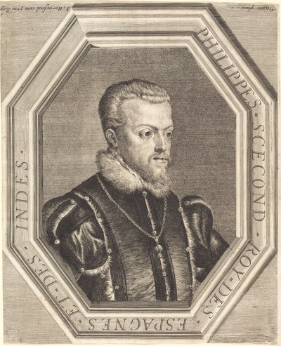 Philippe II, İspanya Kralı by Jean Morin after Titian
