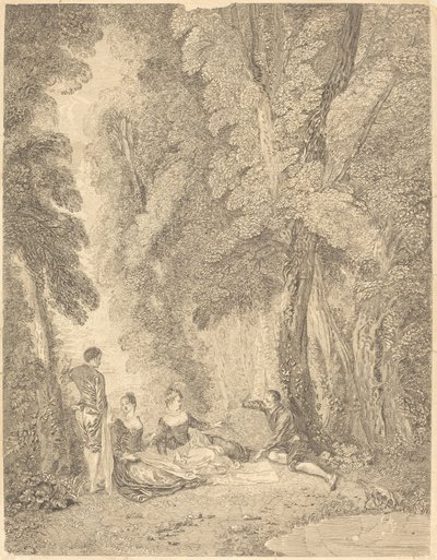 Atıştırmalık by Jean Moyreau after Antoine Watteau