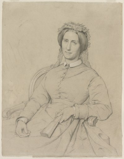 Madam Hippolyte Flandrin Aimée Ancelot, 1869. by Jean Paul Flandrin
