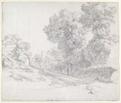Albano yakınlarındaki Appian Yolu boyunca Oaks by Jean Paul Flandrin