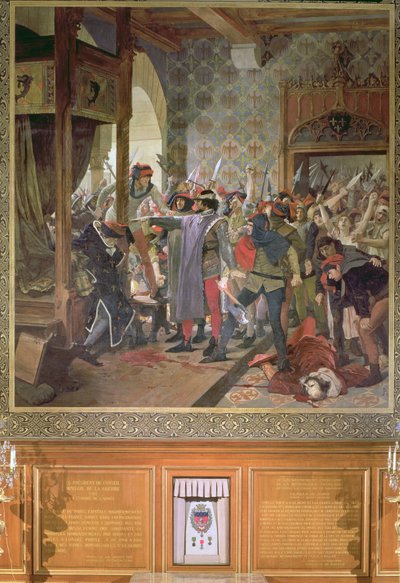 1358'de Dauphin'i Mob'dan koruyan Etienne Marcel (d.1358) by Jean Paul Laurens