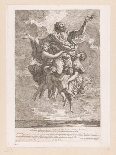 Pavlus melekler tarafından cennete taşındı by Jean Pesne