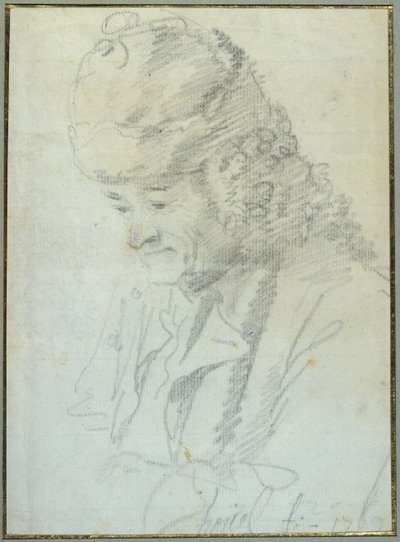 Voltaire (1694-1778) yaşlılıkta, 1769 (kağıt üzerinde mum boya) by Jean Pierre Houel