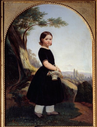 Küçük bir kızın portresi (Esther Debost) Esther Debost, sanatçının kuzeni. Hippolyte Lazerges (1817-1887) 1843 Güneş tarafından yapılan boyama. 0,81x0,61 m Rouen, Güzel Sanatlar Müzesi by Jean Raymond Hippolyte Lazerges