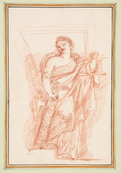 Fasces ile alegorik Adalet figürü by Jean Robert Ango