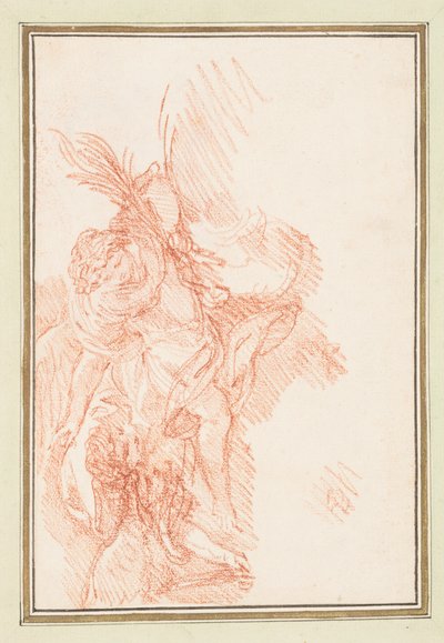 Yaprakları ve putto ile şekil by Jean Robert Ango