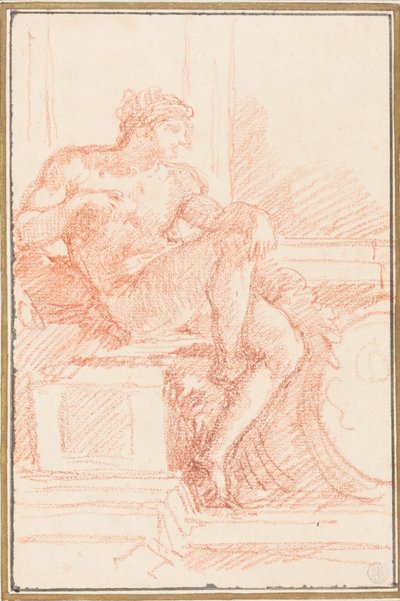 Sistine Şapeli tavanından Ignudo by Jean Robert Ango