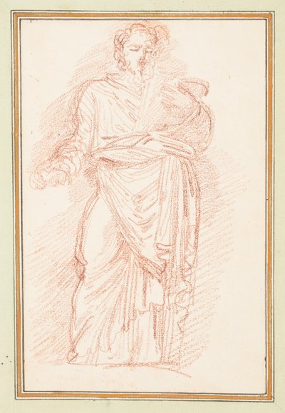 Bel çevresinde kravat ile cüppeli figür by Jean Robert Ango
