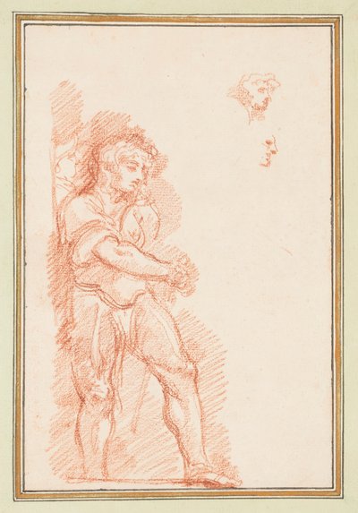 Profil çalışmaları ile antika elbiseli asker by Jean Robert Ango