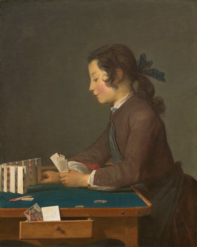 Kartlar Evi, muhtemelen 1737. by Jean Baptiste Simeon Chardin