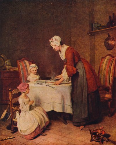 Grace veya Le Benedicite Fransız başlığı, c1740. by Jean Baptiste Simeon Chardin