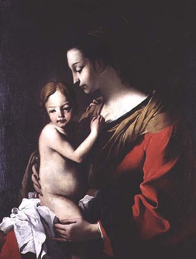 madonna ve çocuk by Jean Tassel