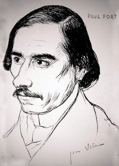 Paul Fort , 1900 dolayları (çizim) by Jean Veber